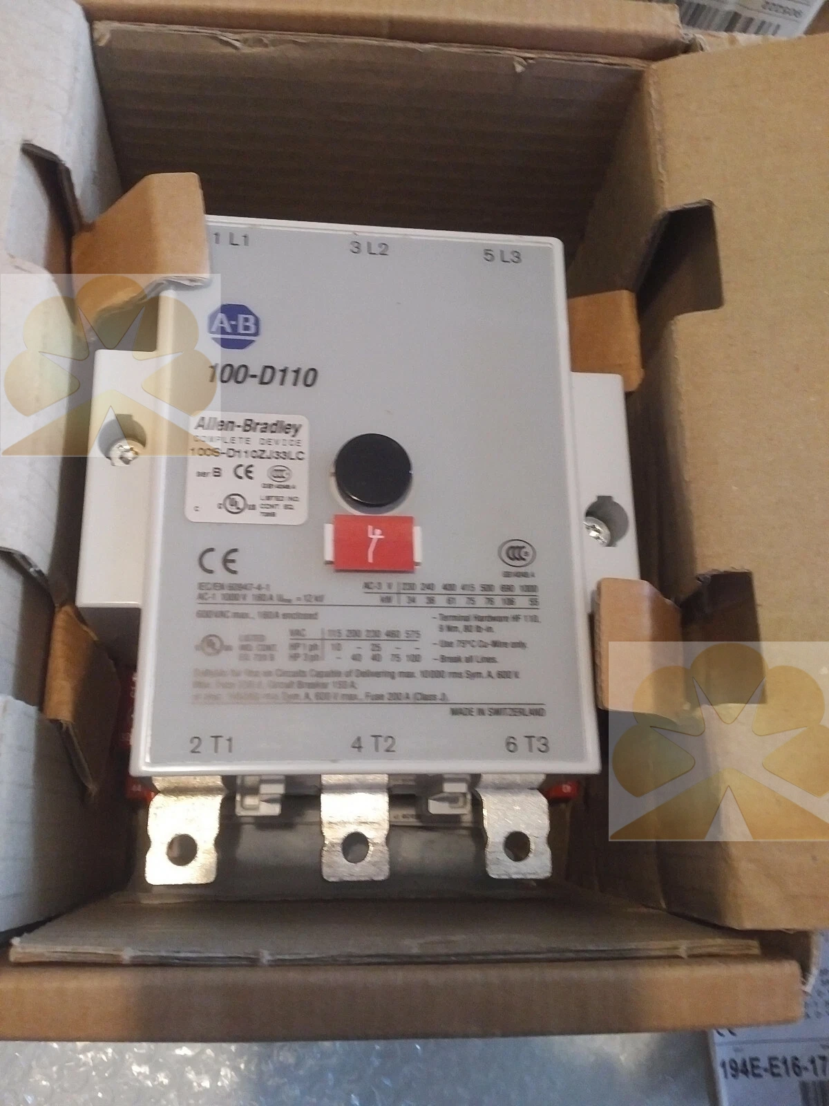 100S-D110ZJ33LC Allen‑Bradley Bulletin 100S Safety Contactor