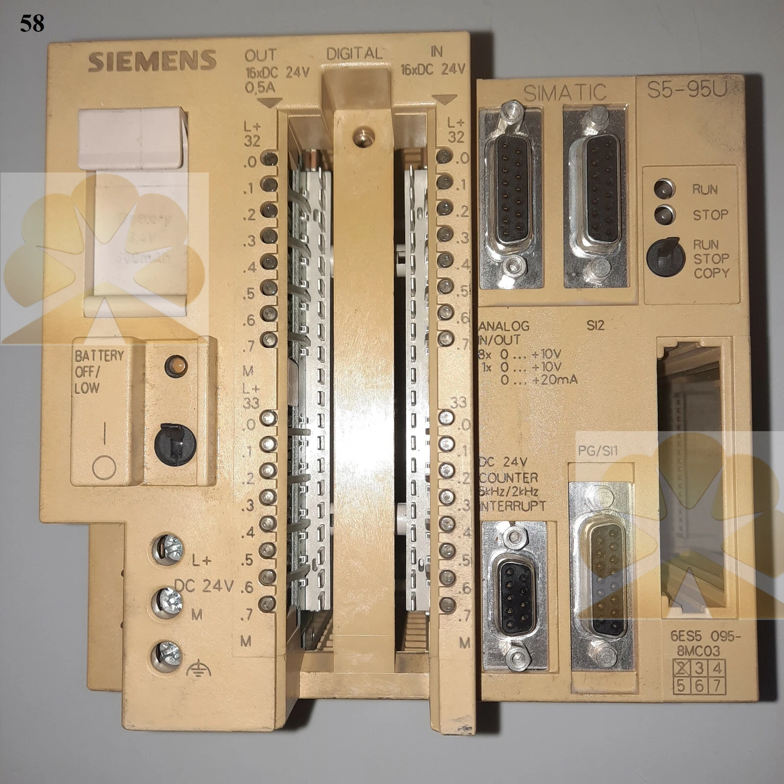 Siemens 6ES5095-8MC03 SIMATIC S5 S5-95U Compact PLC Unit