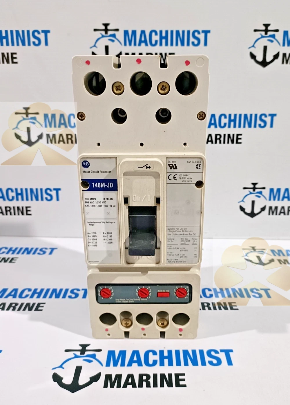 ALLEN BRADLEY 140M-JD8P-D20-W (A) MOTOR CIRCUIT PROTECTOR