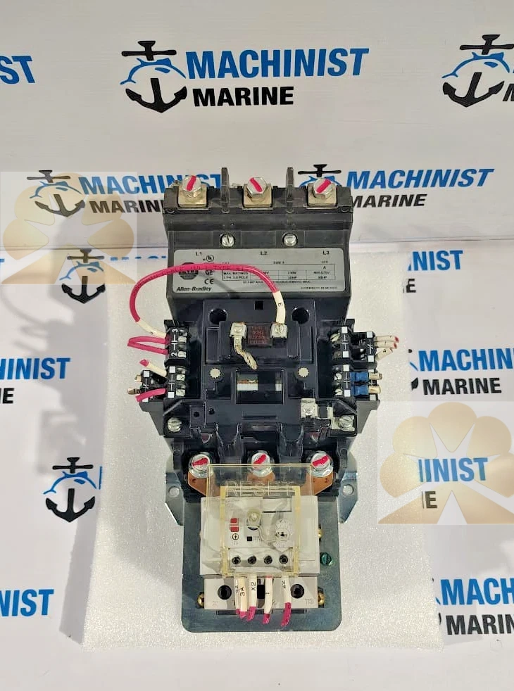 ALLEN-BRADLEY 509-DOD-XXX SER A SIZE 3 FULL VOLTAGE MOTOR STARTER WITH 592-EEGD OVERLOAD RELAY