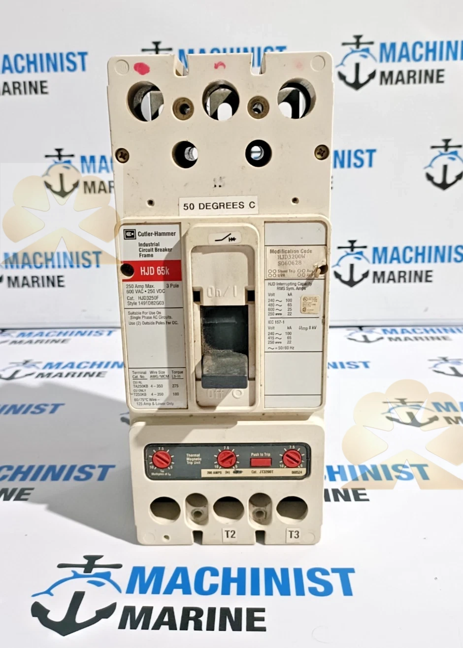 CUTLER HAMMER HJD 65K HJD3250F 1491D82G03 3 POLE INDUSTRIAL MCCB FRAME