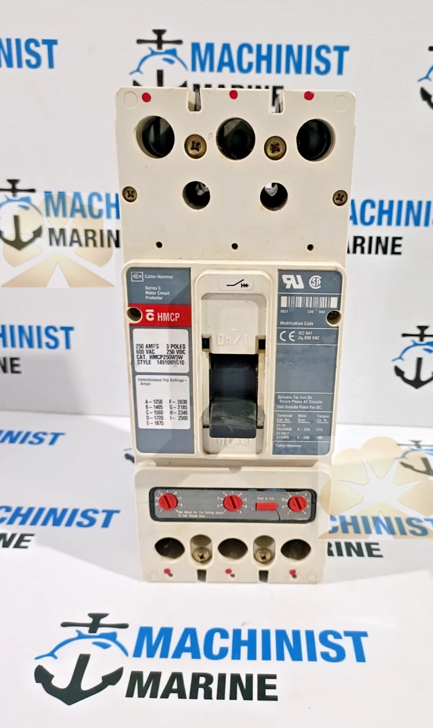 CUTLER-HAMMER HMCP250W5W 3POLE 250A MOTOR CIRCUIT PROTECTOR (MCP)
