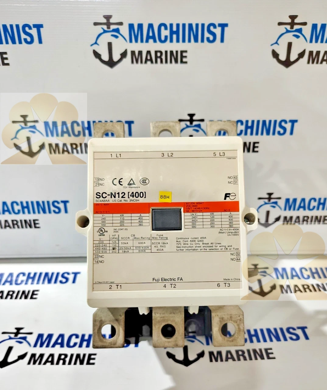 FUJI ELECTRIC SC-N12 [400] 3POLE 380-450V 400A MAGNETIC CONTACTOR 50/60Hz