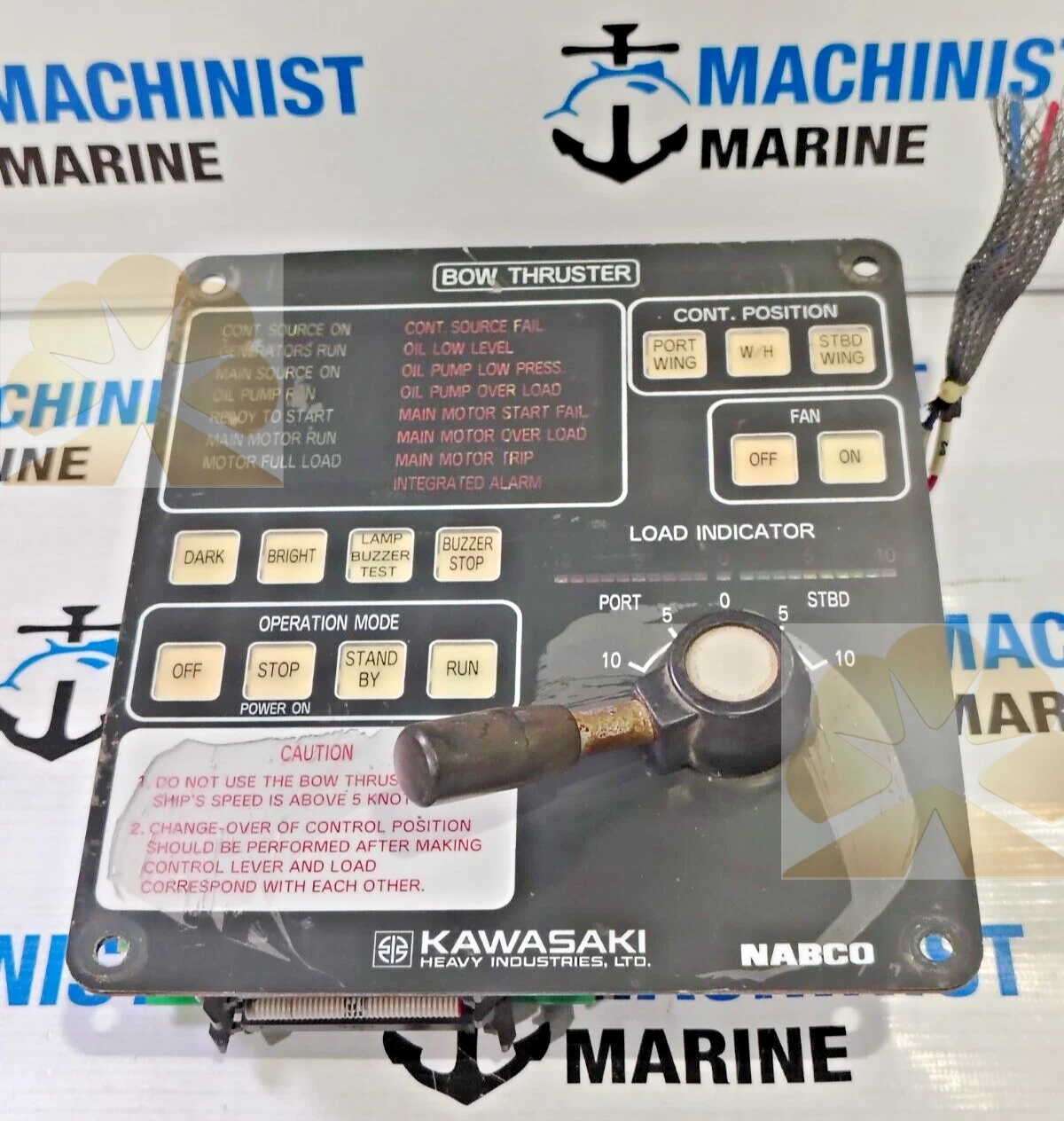 KAWASAKI KT-255B3 BOW THRUSTER CONTROL POSITION 880 RPM 2WD24AL