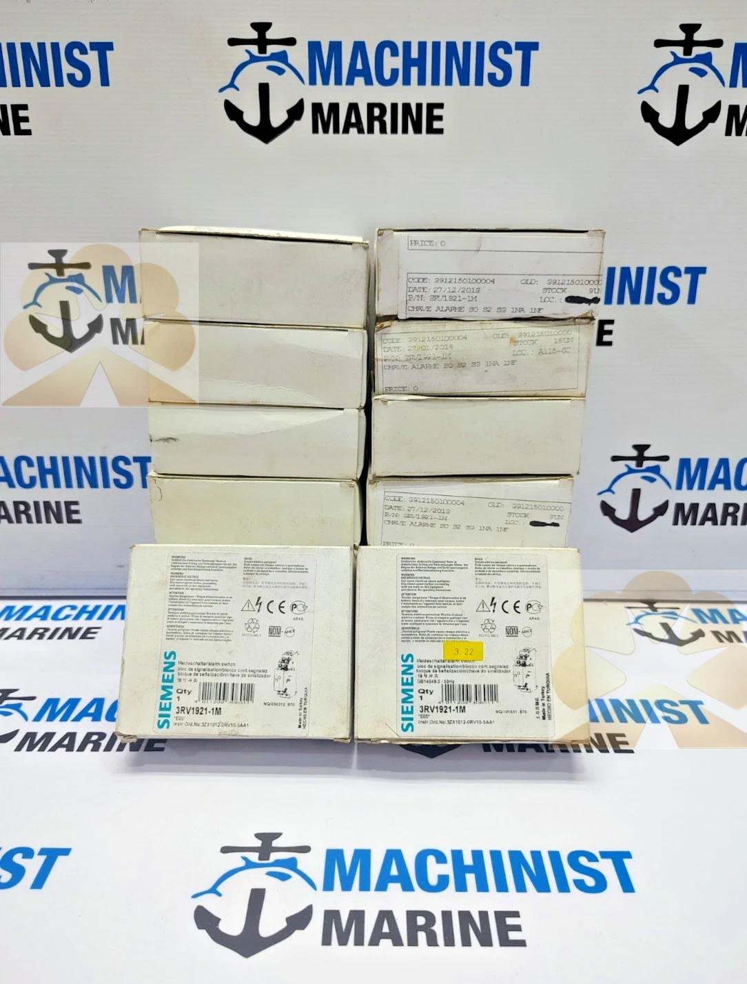 SIEMENS 3RV1921-1M AUXILARY CONTACT ADD ON BLOCK 10A ALARM SWITCH