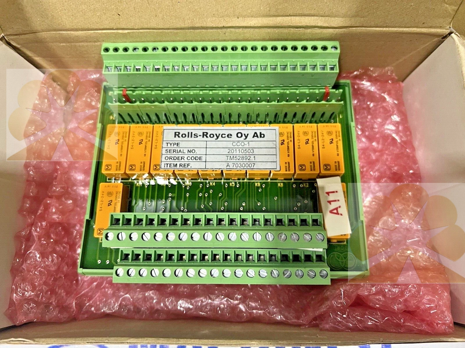 ROLLS-ROYCE CCO-1 MARINE PCB CONTROL CARD