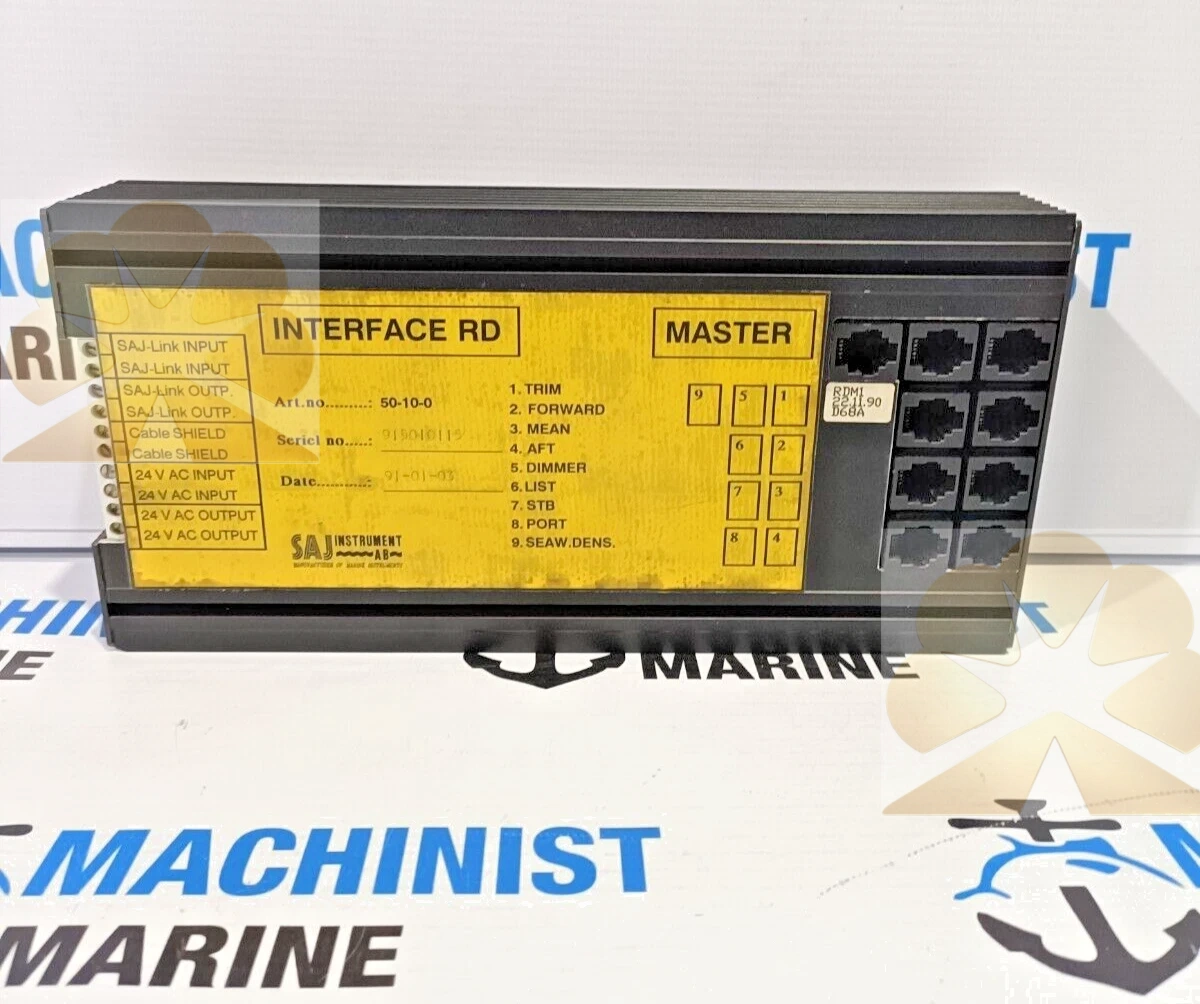 SAJ INSTRUMENT AB 50-10-0 INTERFACE RD MASTER RDM1 22 11 90