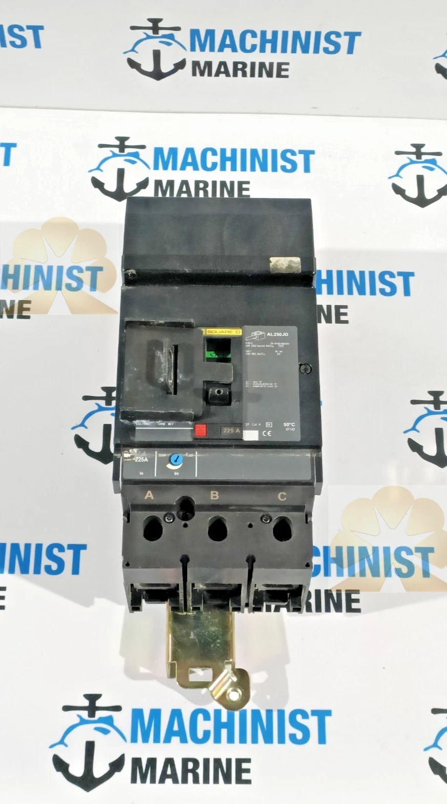 SQUARE D POWERPACT J JJA36225CA (JJ250 FRAME) 3 POLE MOLDED CASE CIRCUIT BREAKER