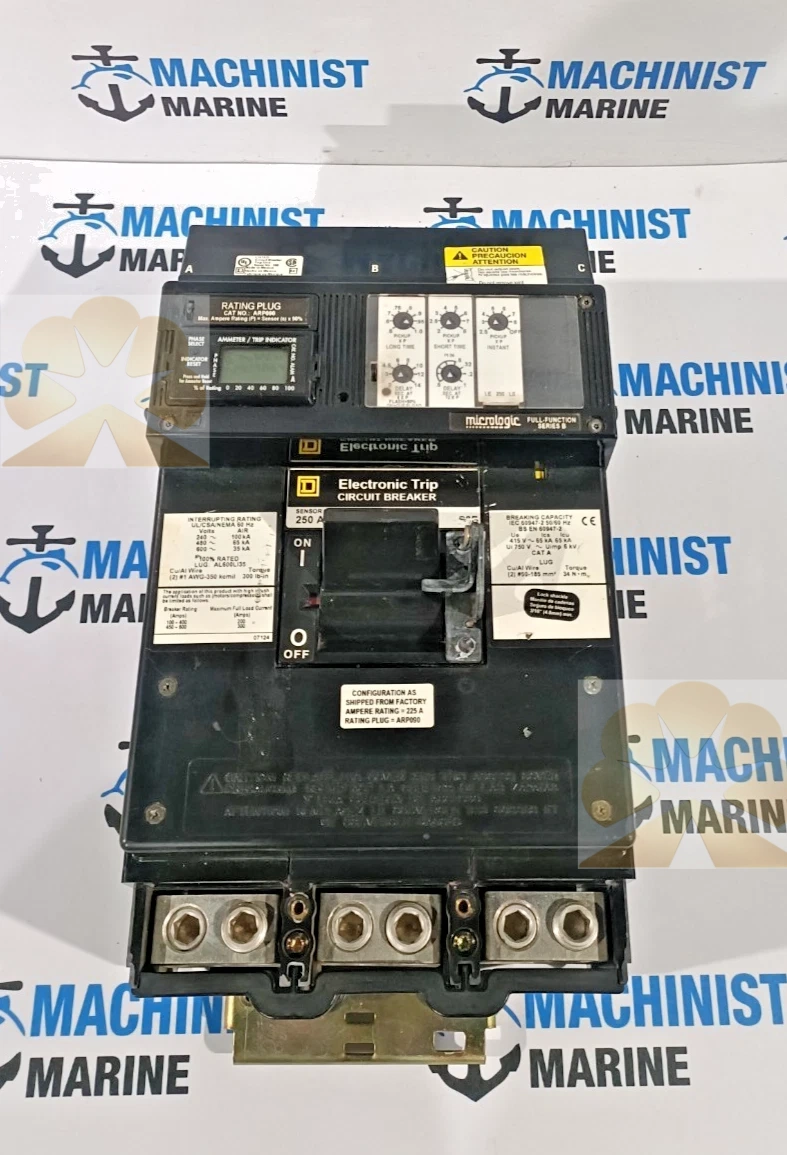 SQUARE D LE36225LS MICROLOGIC 250A ELECTRONIC TRIP CIRCUIT BREAKER