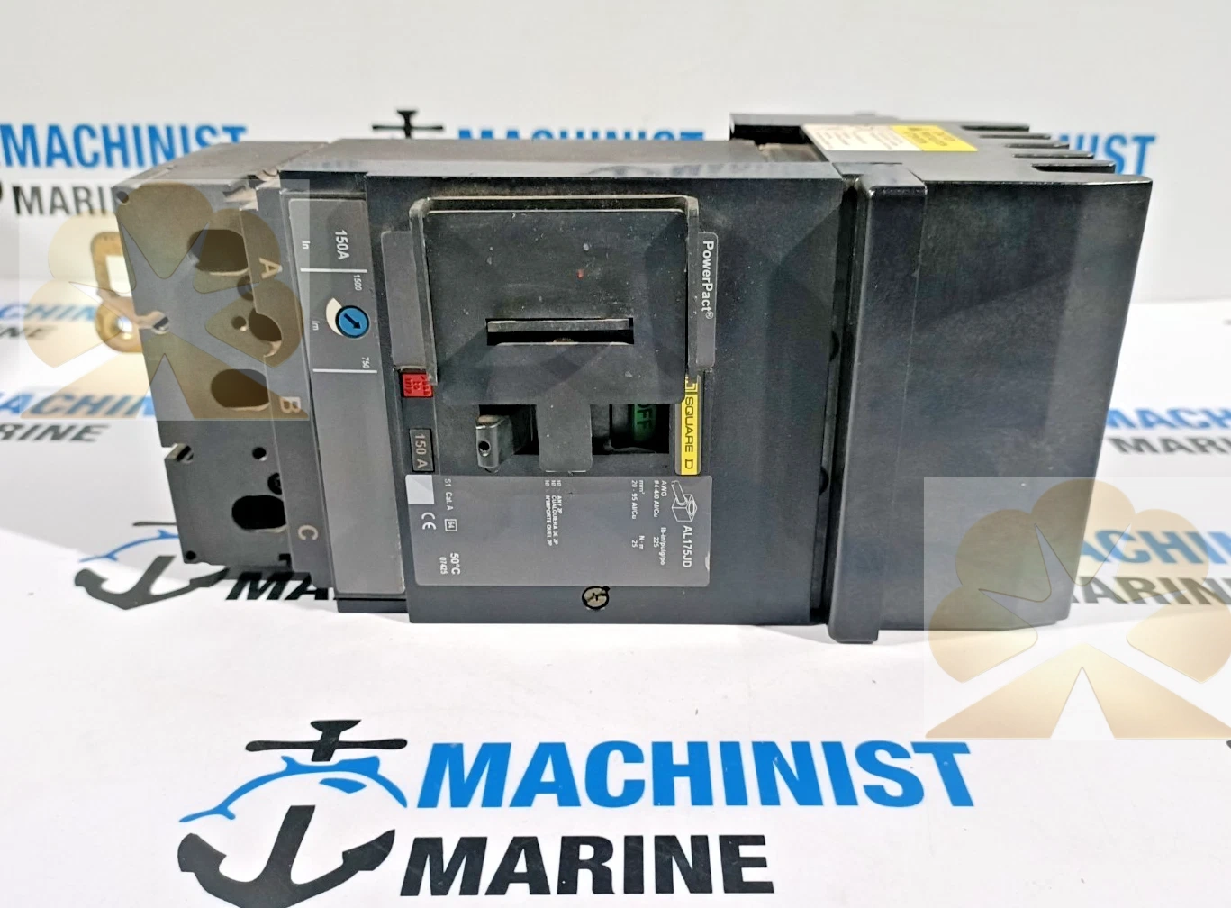 SQUARE D POWERPACT JD250 JDA36150CA 3 POLE MOLDED CASE CIRCUIT BREAKER