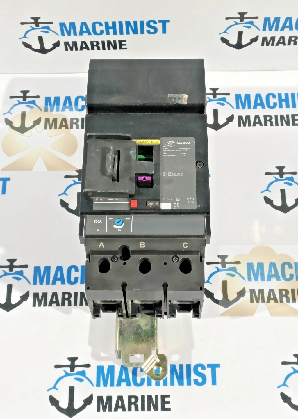 SQUARE D POWERPACT JJ250 JJA36200CA 200A 3P CAT A CIRCUIT BREAKER (J FRAME, PN:07184)