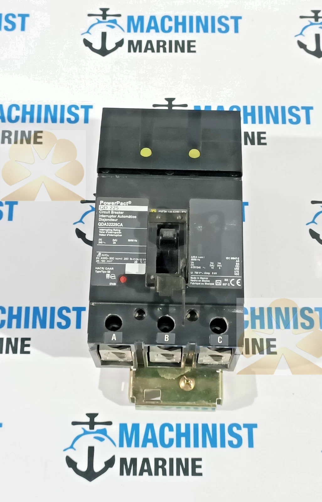 SQUARE D POWERPACT QD 225 QDA32225CA CIRCUIT BREAKER 50/60Hz 07406