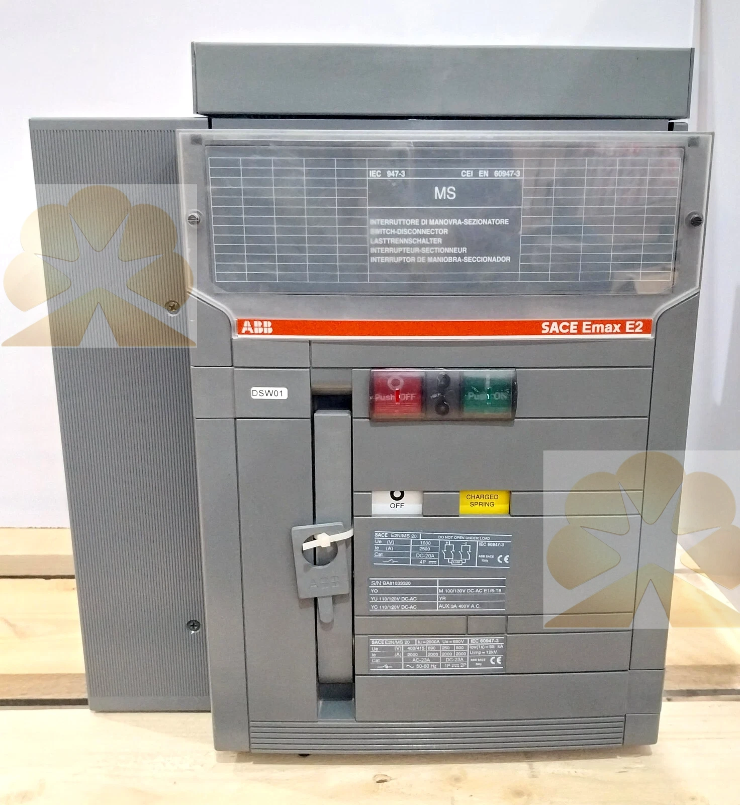 ABB SACE EMAX E2N/MS 20 Air Circuit Breaker Product Description